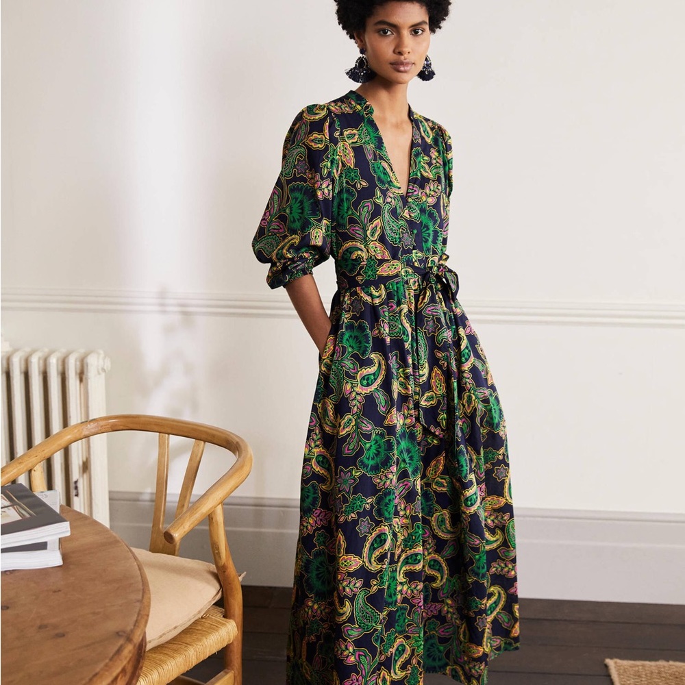 Boden Amelia Floral Cotton Maxi Dress